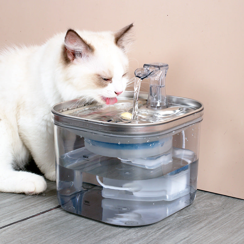 Edelstahl-Trinkbrunnen für Katzen & Hunde