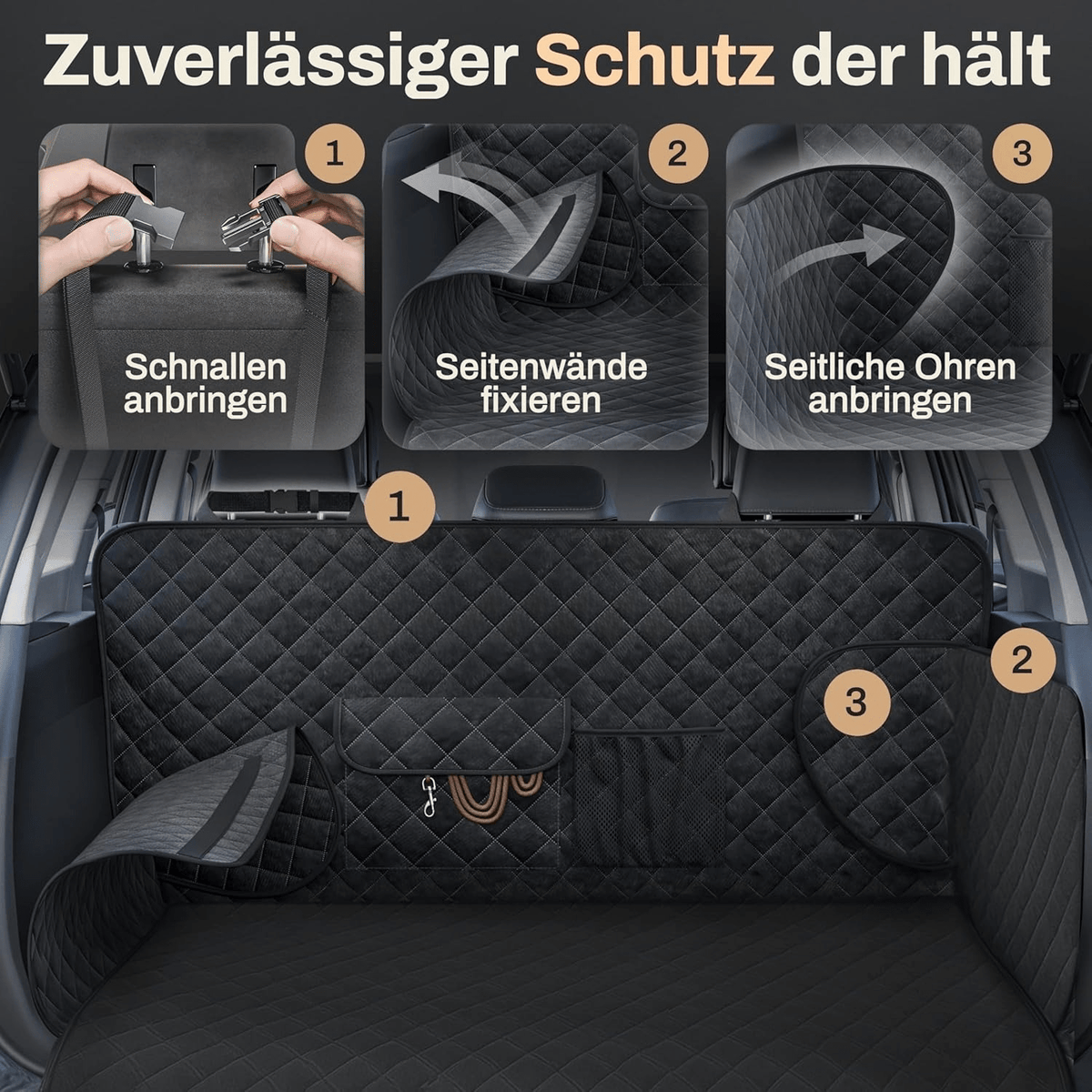 AutoProtect – Wasserdichte Kofferraum-Schutzmatte für Hunde