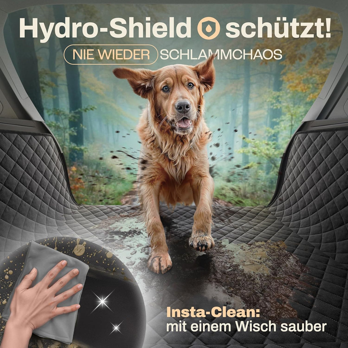 AutoProtect – Wasserdichte Kofferraum-Schutzmatte für Hunde