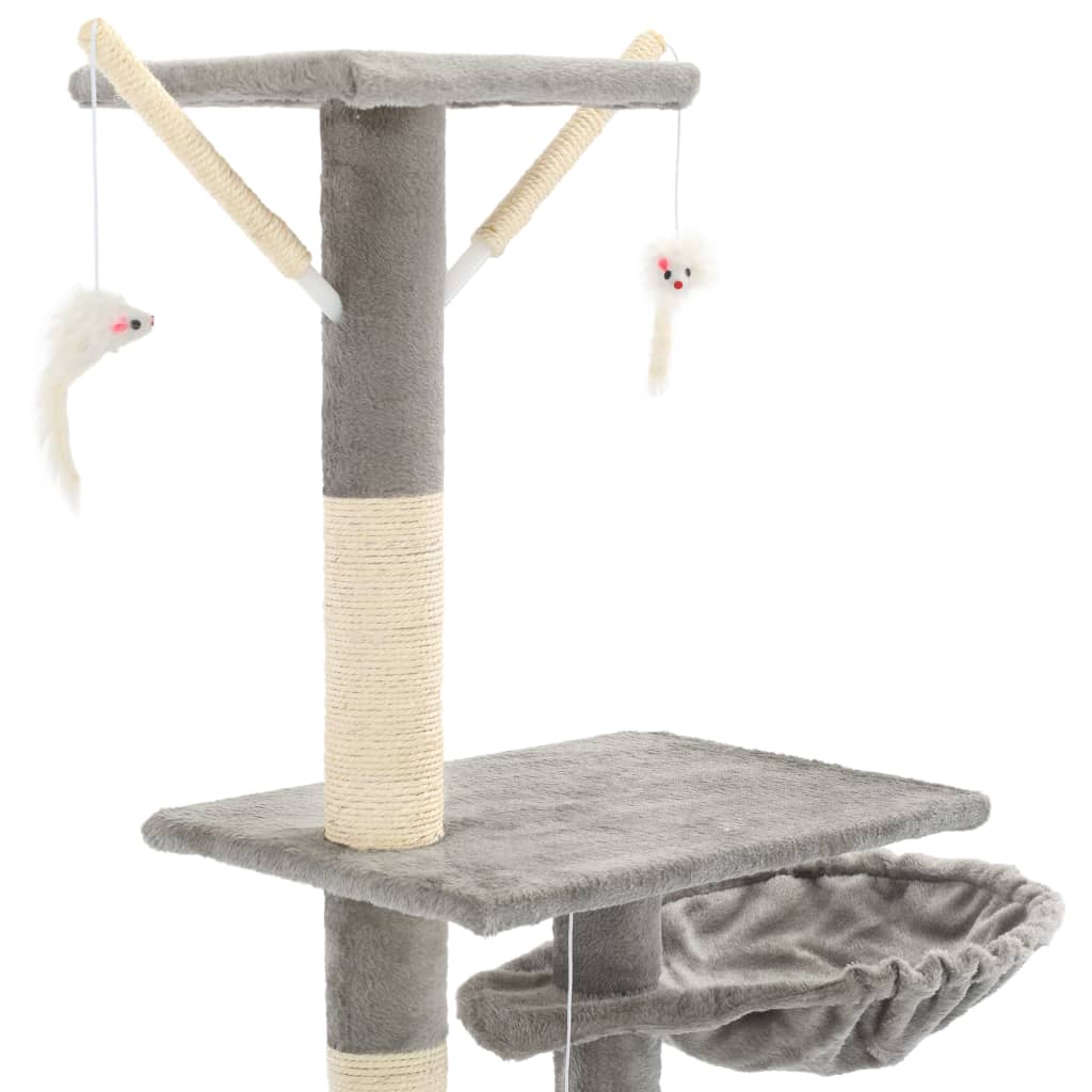 Katzenbaum mit Höhlen, Hängematte und Kratzstämmen